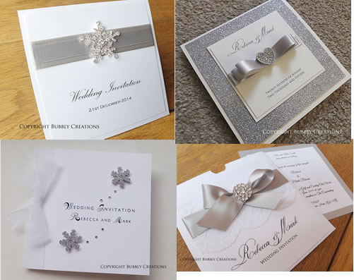 Silver gray wedding invitations